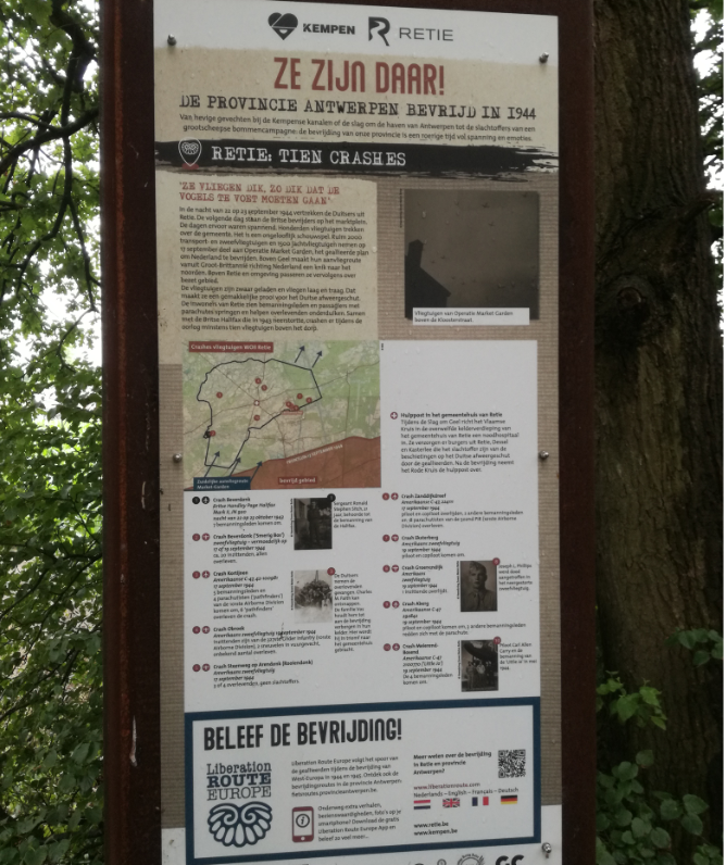 wandeling Retie tien crashes onderdeel van Liberation Route Europe